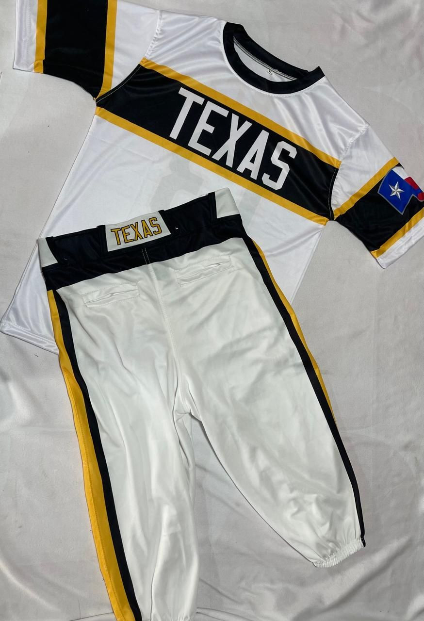 Full Button Jersey and Pants custom, sublimated, teamwear, sportswear, OEM,