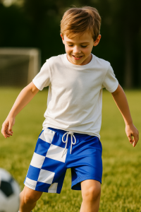 Fully Sublimated Checkerd Blue Shorts